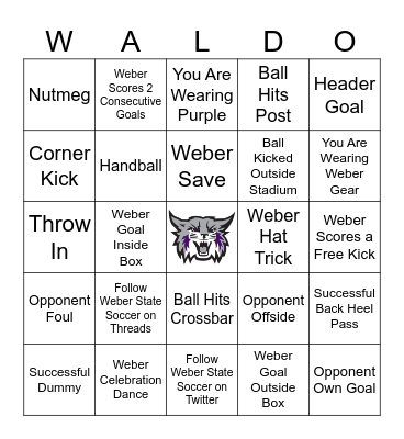 Wildcat Soccer Bingo Card