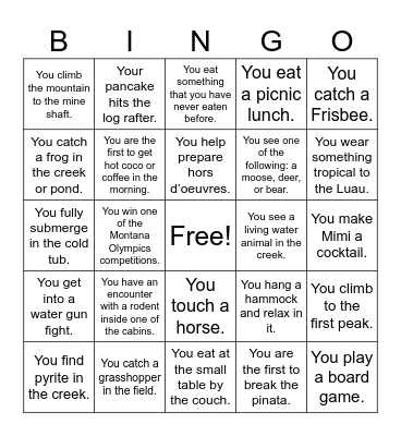 BML 10 Year Bingo! Bingo Card