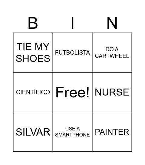 BINGO! Bingo Card