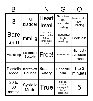 BCT BP BINGO Card