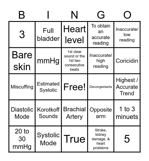 BCT BP BINGO Card