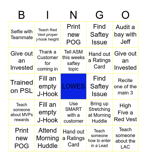 MST Bingo Card