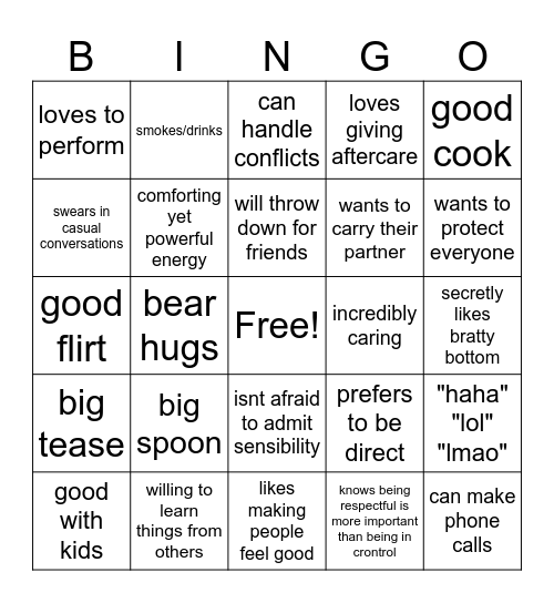 TOP BINGO Card