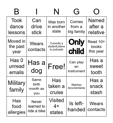 HKS Bingo Card