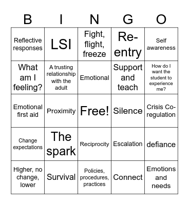 TCIS Bingo Card