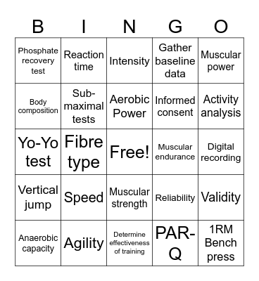 UNIT 4 AOS1 Bingo Card