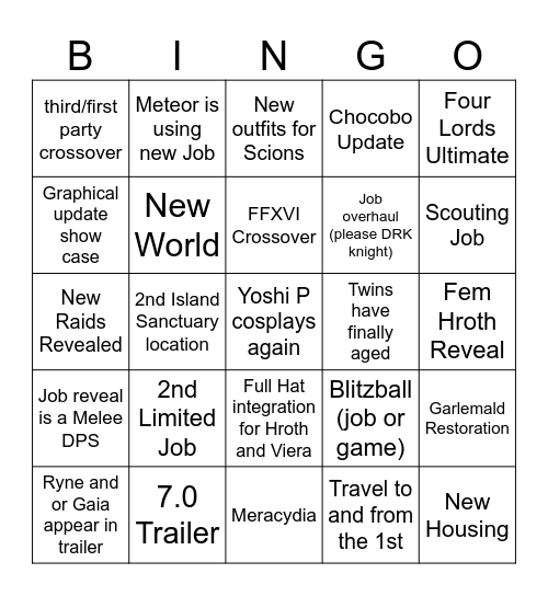 FanFest Bingo Card