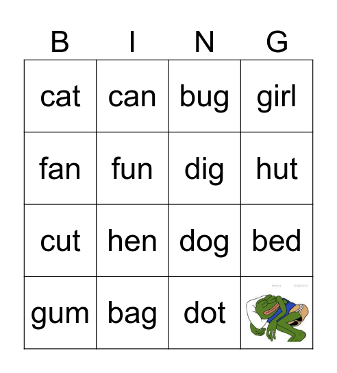 Spotlight on Phonics 1 U1~U2 Bingo Card