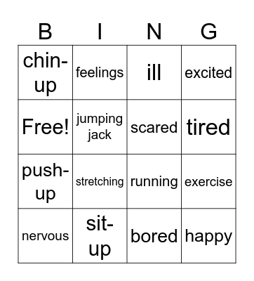 6I Unit 6 Bingo Card