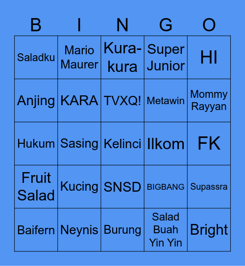 ⭐ Bingo Card