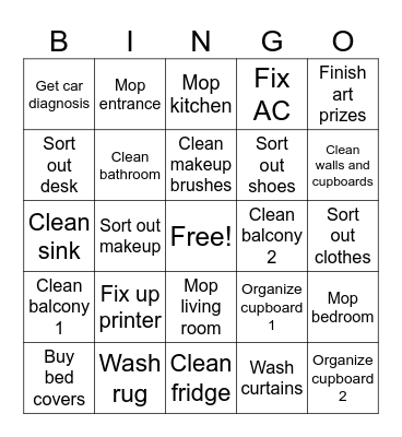 House bingo + Bingo Card