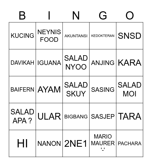 YVESIFIED BINGO Card