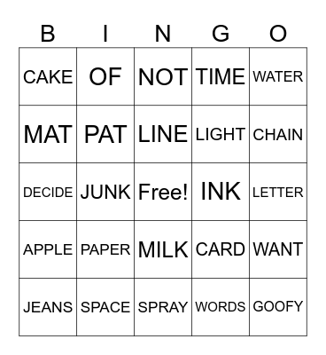 Bingo Card