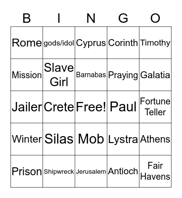 Good News  Bingo Card