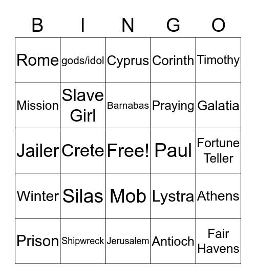 Good News  Bingo Card