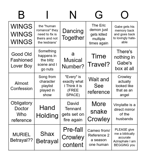 GOMENS 2 GOMENS 2 Bingo Card