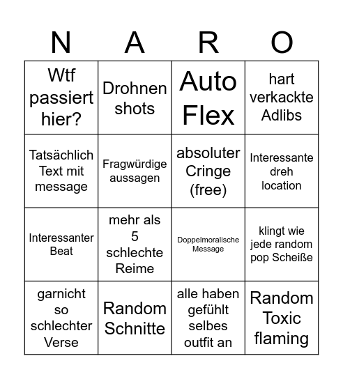 Vdsis Bingo Card