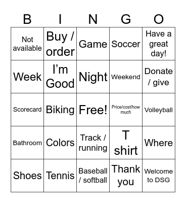 ASL Bingo! Bingo Card