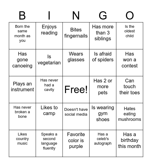 UMed Bingo Card