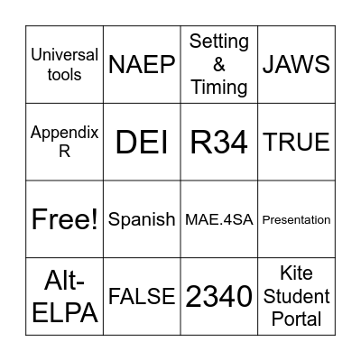 PG-Bingo! Bingo Card