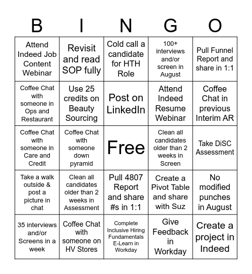 Back-to-School Bingo Card