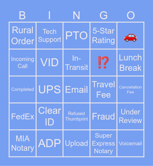 MAV BINGO! Bingo Card