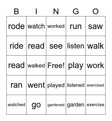 Recreation & Entertainment Bingo Card