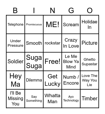 Let's Collab! Bingo Card