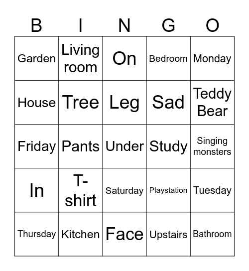 Our topics Bingo Card
