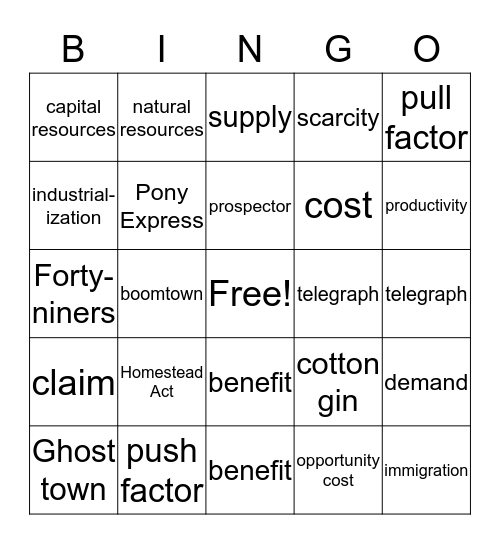 JA America Works! Bingo Card