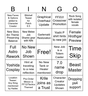 NA FanFest 2023 Bingo Card