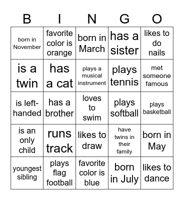 BINGO Card