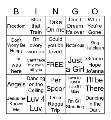 DISCO BINGO INTRO RONDE Bingo Card