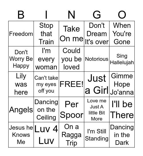 DISCO BINGO INTRO RONDE Bingo Card