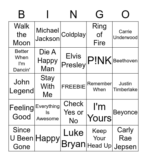 YOU ROCK!!! Bingo Card