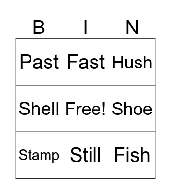 Transition class week 1 tuesday Bingo Card
