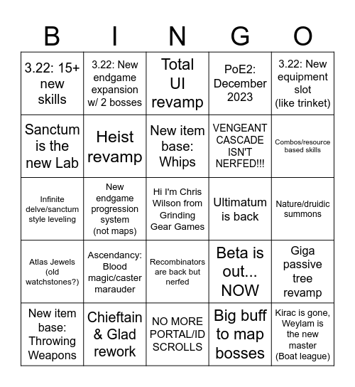 Braun Bingo Card