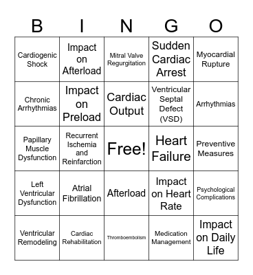 PBL Bingo Card