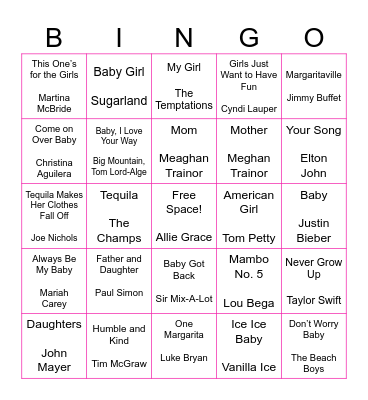 Baby Sprinkle Bingo Card