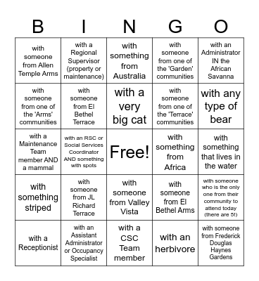 FUN Photo Scavenger Hunt Bingo! Bingo Card