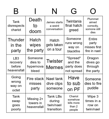 Brewcob bingo Card