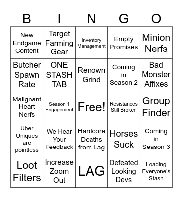Campfire Bingo! Bingo Card
