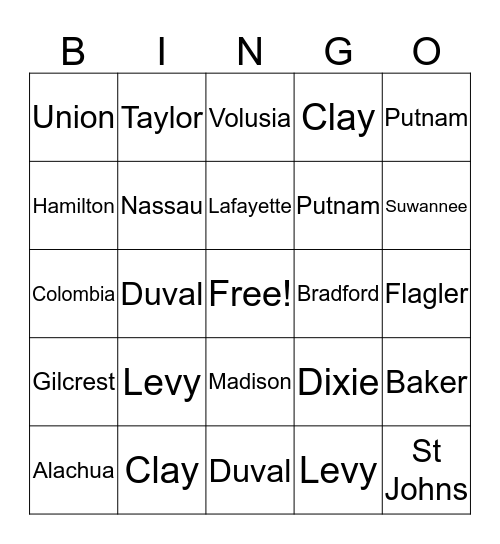 AU County CRAD BINGO Card