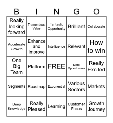 Impressively Mediocre Imitation Bingo Card