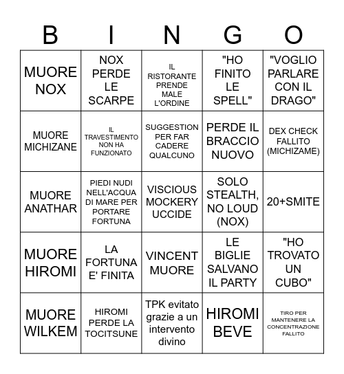 FART OF THE EAST Bingo Card