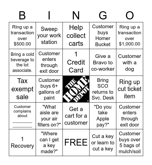 CASHIER BINGO SUMMER 2023 Bingo Card