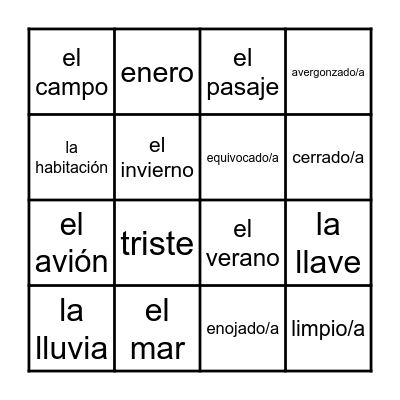 Loteria Bingo Card