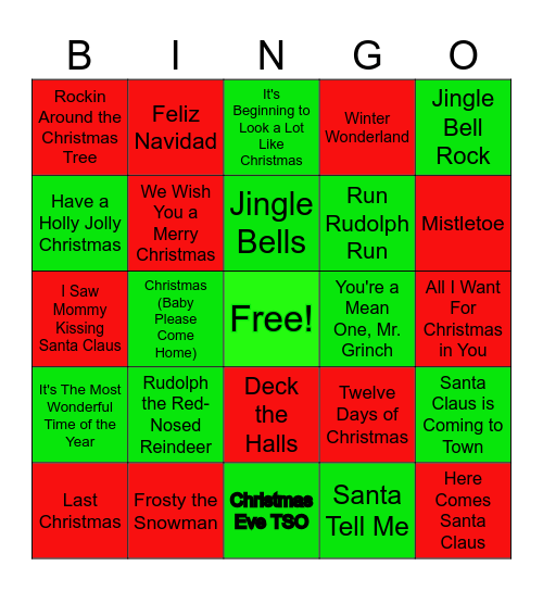CHRISTMAS IN JULY! Bingo Card