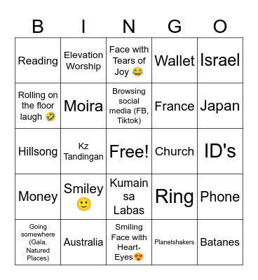 Afat Bingo Card