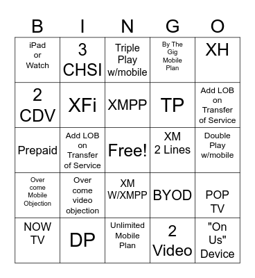 BINGO Card